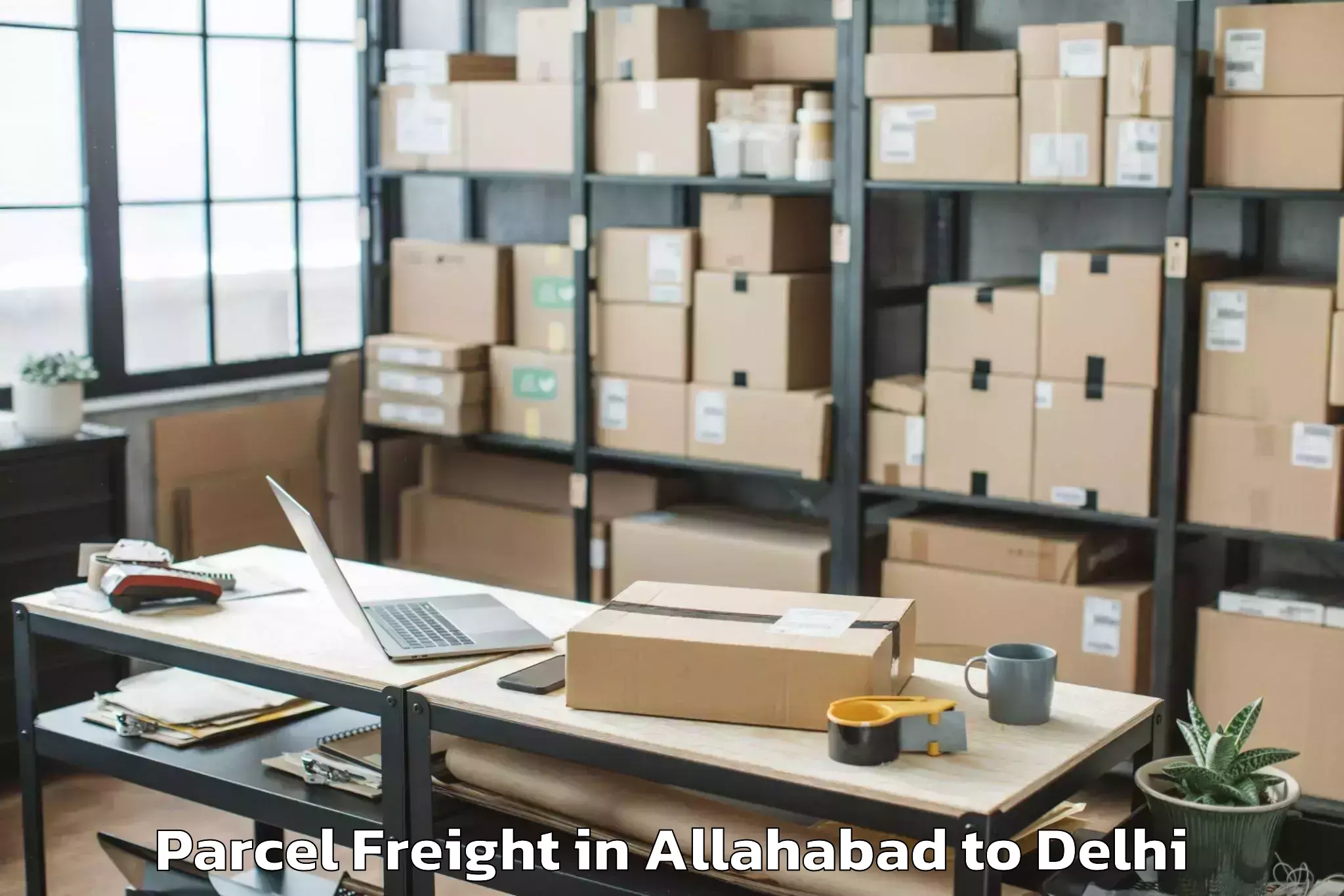 Reliable Allahabad to Ambience Mall Rohini Parcel Freight